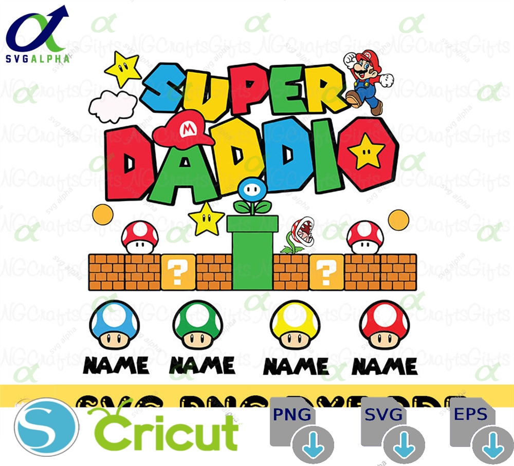 Custom Name Super Daddio Svg Father S Day Cut File Digital Download
