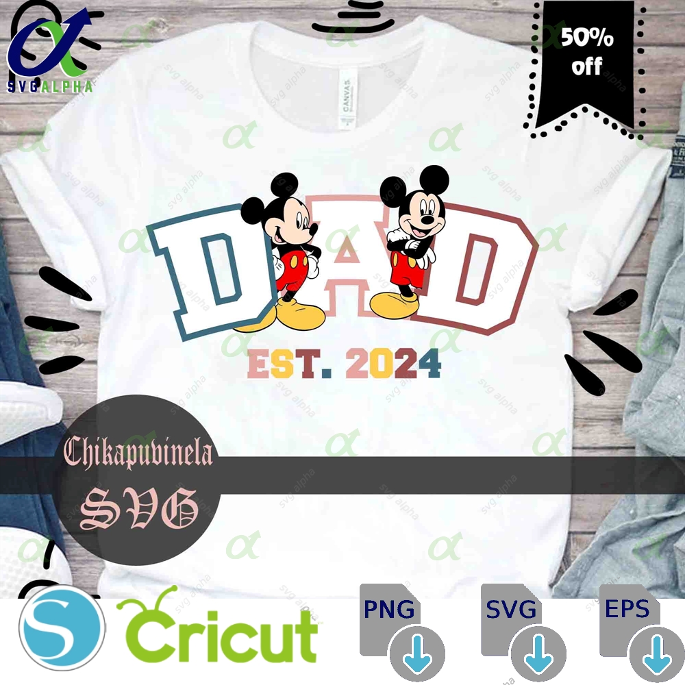 Dad Mouse Svg Mouse Happy Fathers Day Svg Dad Svg Cartoon Svg Father S Day Svg Cricut File Clipart Svg Png Eps Dxf