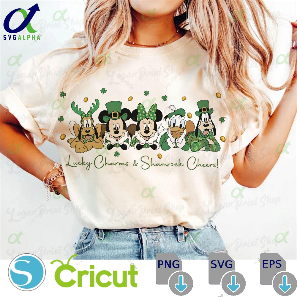 Mickey St Patrick S Day Svg St Patricks Day Svg Lucky Vibes Svg Mouse Leprechaun Svg Clover Svg Mouse Castle Shamrock Svg File