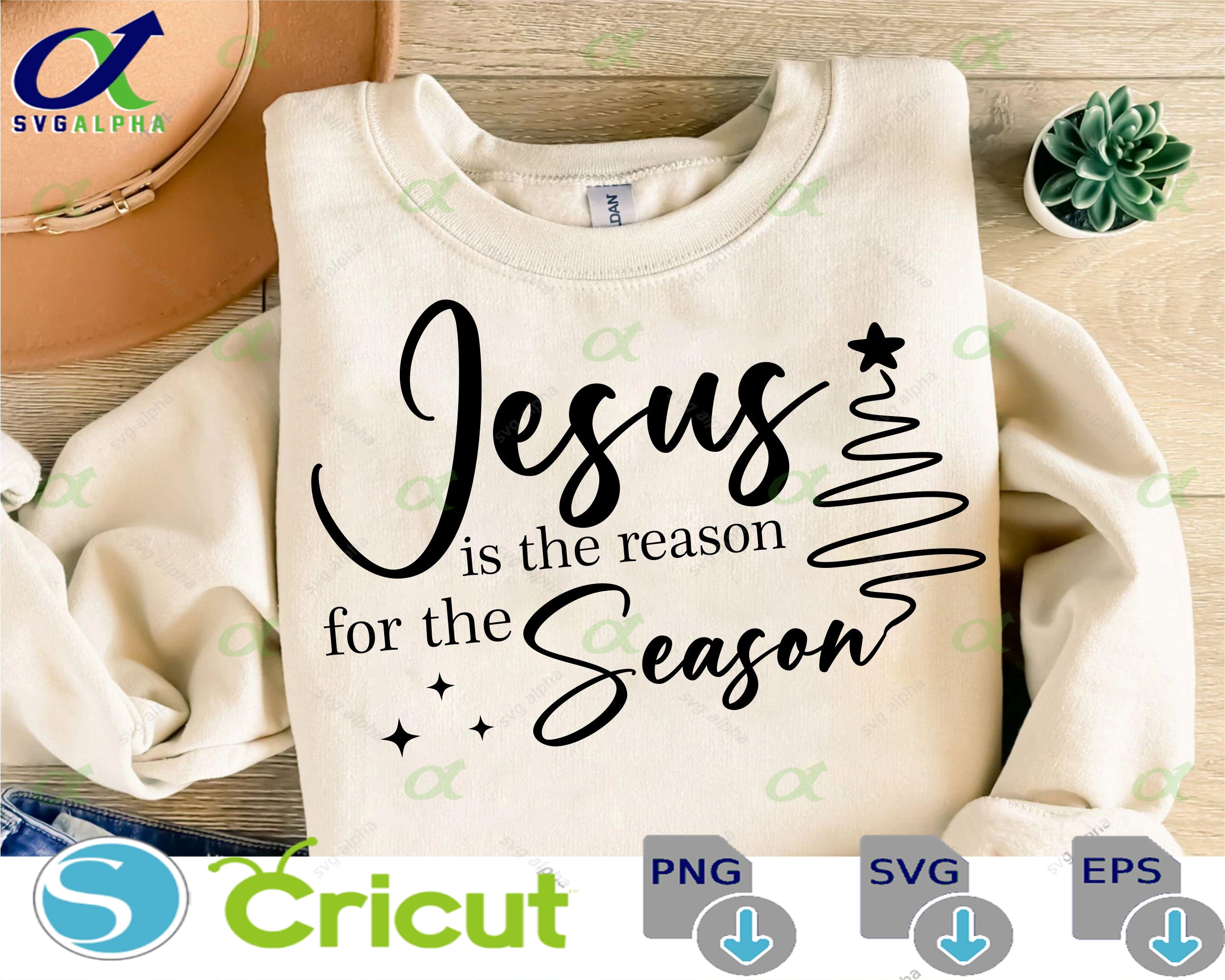 Jesus Is The Reason For The Season Svg Christian Christmas Jesus Svg Bible Verse Faith Christmas Svg Retro Christmas Digital Download