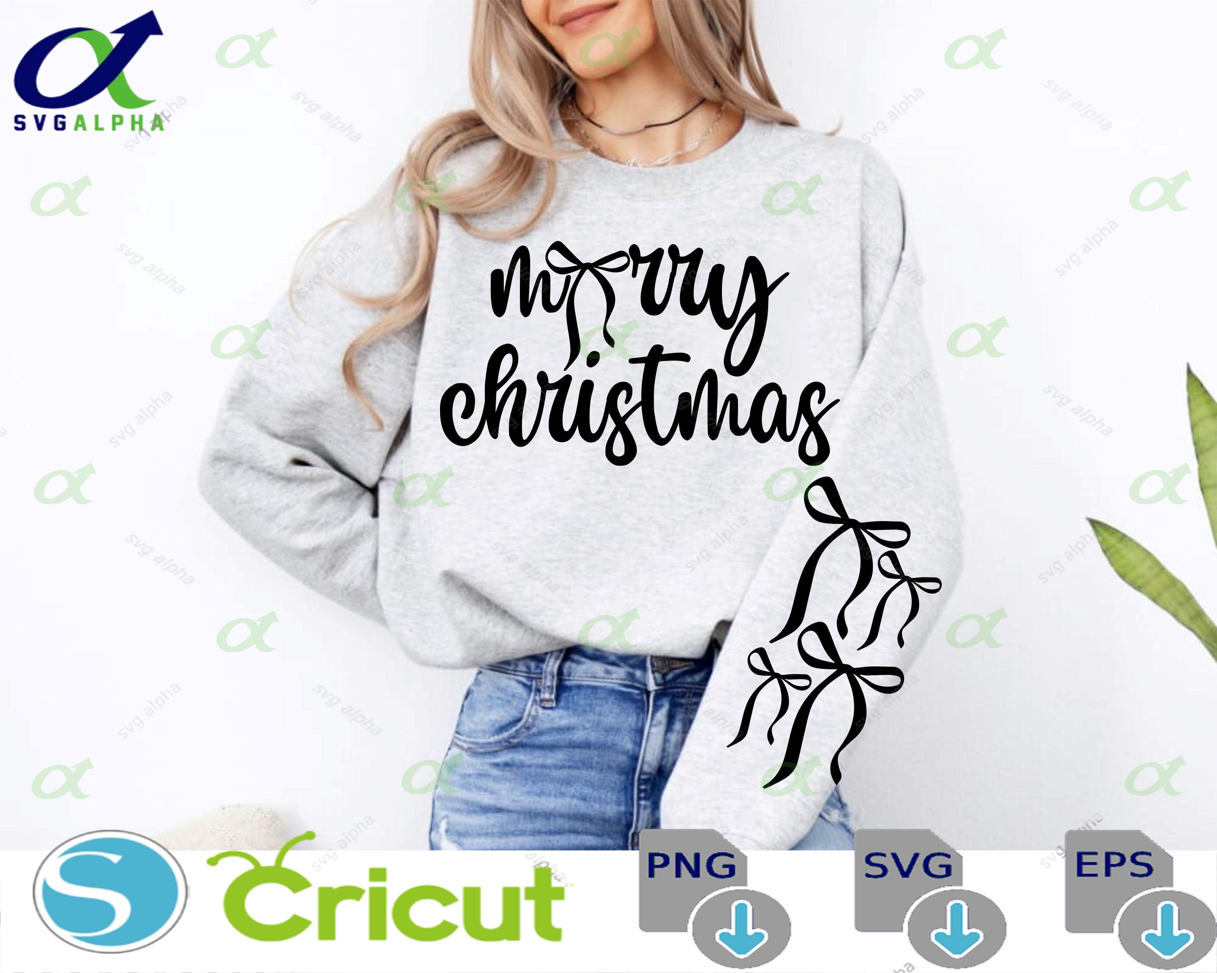 Merry Bow Christmas Svg Coquette Christmas Svg Retro Merry Shirt Red Bow Svg For Holiday Merry And Bright Cute Festive Shirt Cut File