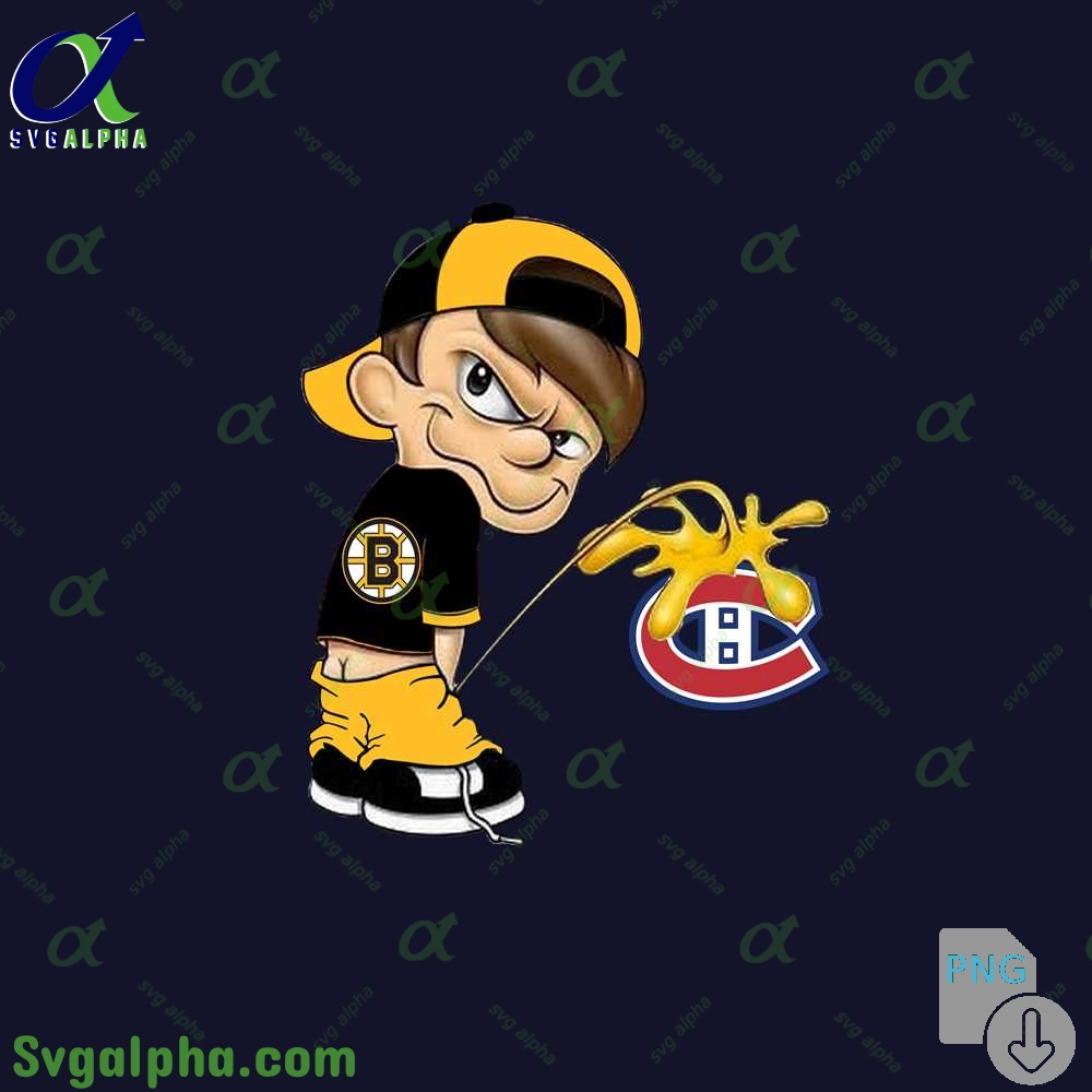 Funny Art Bruins Piss On It Png File Download