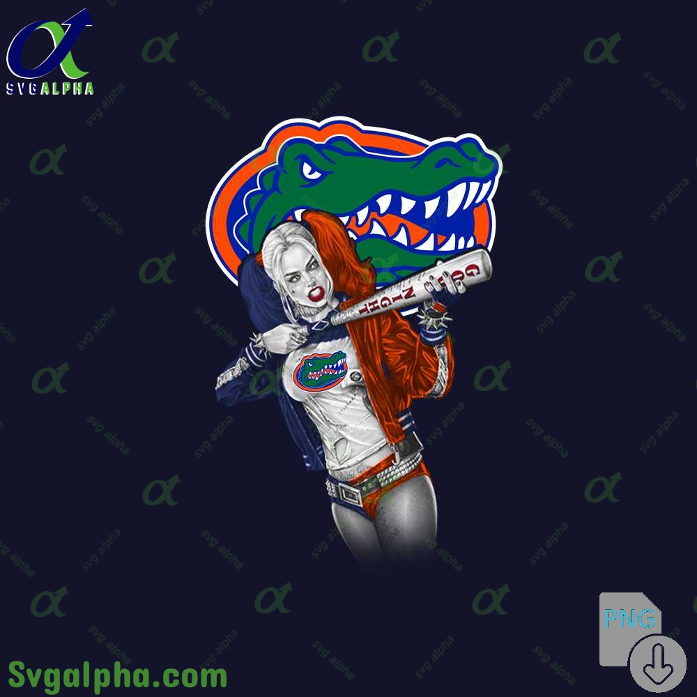 Gators Harley Quinn Bad Girl Fan Art Design Png File Download