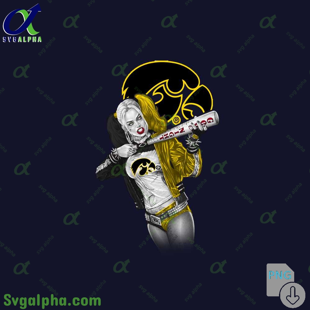 Iowa Harley Quinn Bad Girl Fan Art Design Png File Download
