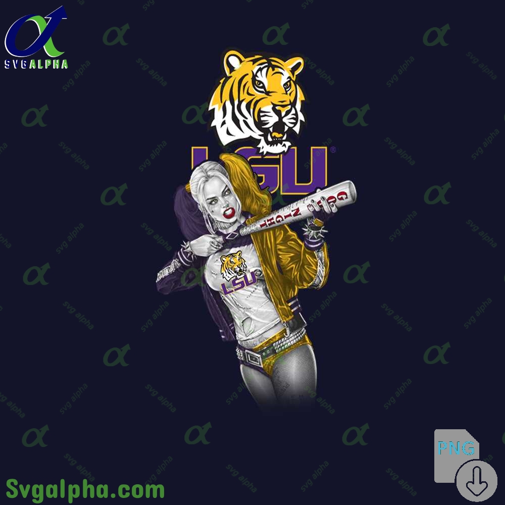 Lsu Harley Quinn Bad Girl Fan Art Design Png File Download