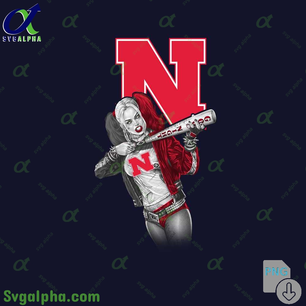 Nebraska Harley Quinn Bad Girl Fan Art Design Png File Download