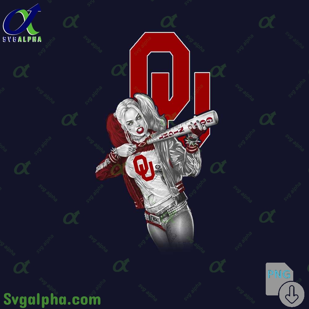 Oklahoma Harley Quinn Bad Girl Fan Art Design Png File Download