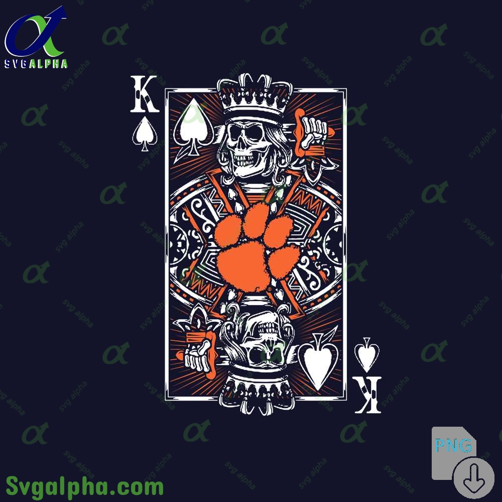 Playing Cards King Clemson Png File Download