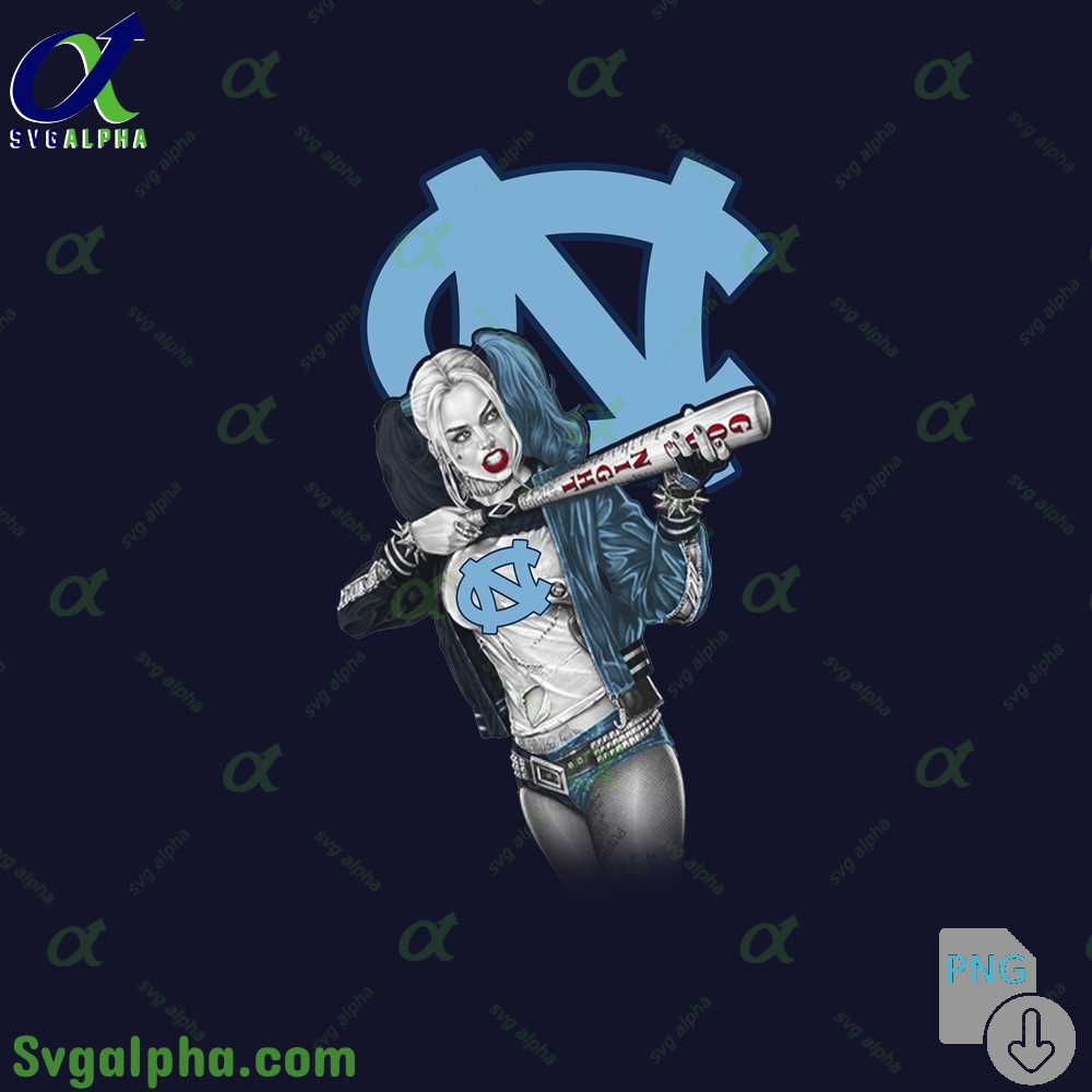 Tarheels Harley Quinn Bad Girl Fan Art Design Png File Download
