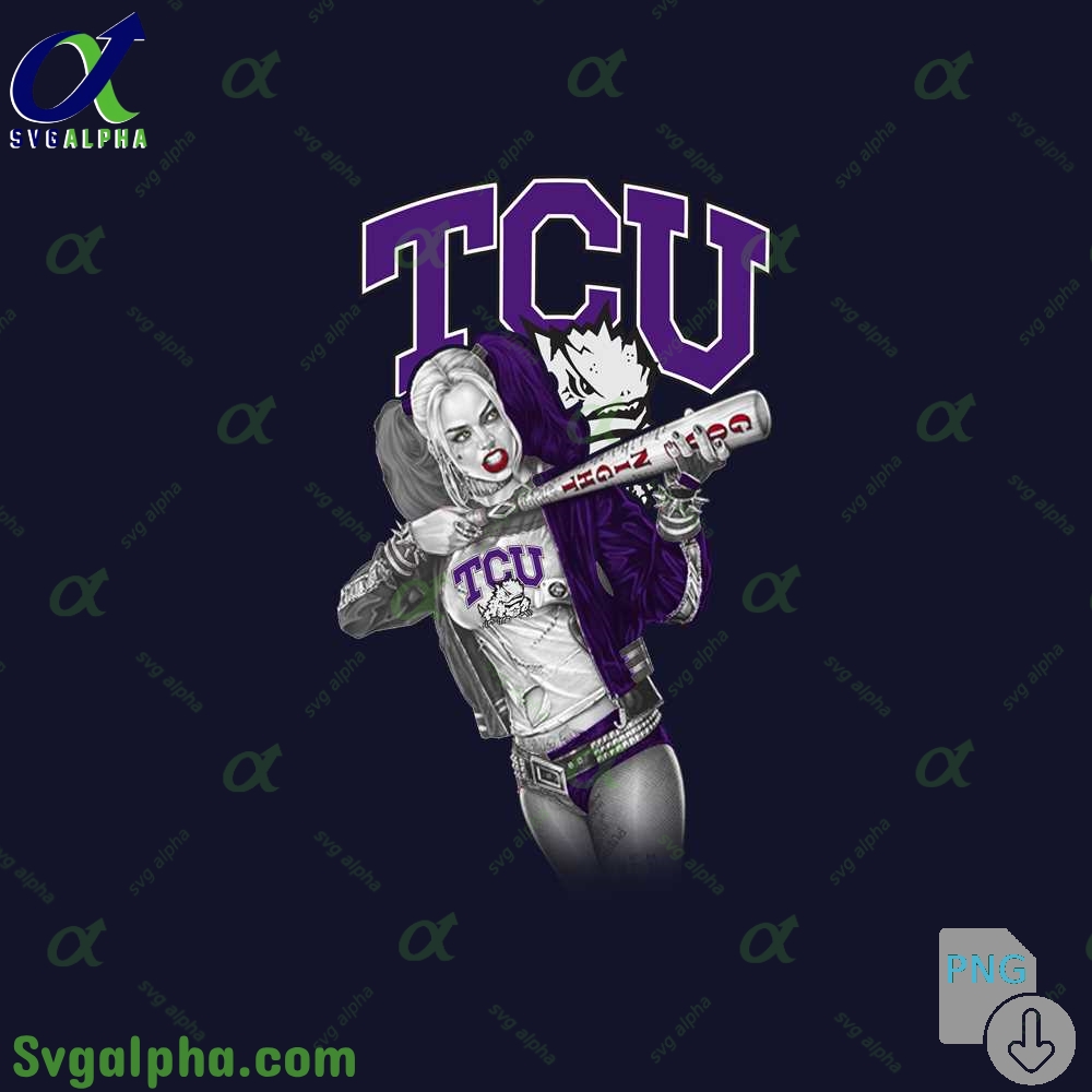 Tcu Harley Quinn Bad Girl Fan Art Design Png File Download