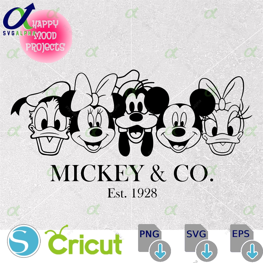 Mickeyy And Friends Co Svg Png Family Vacation Cricut Silhouette Customized Cut File Sublimation Printable Design