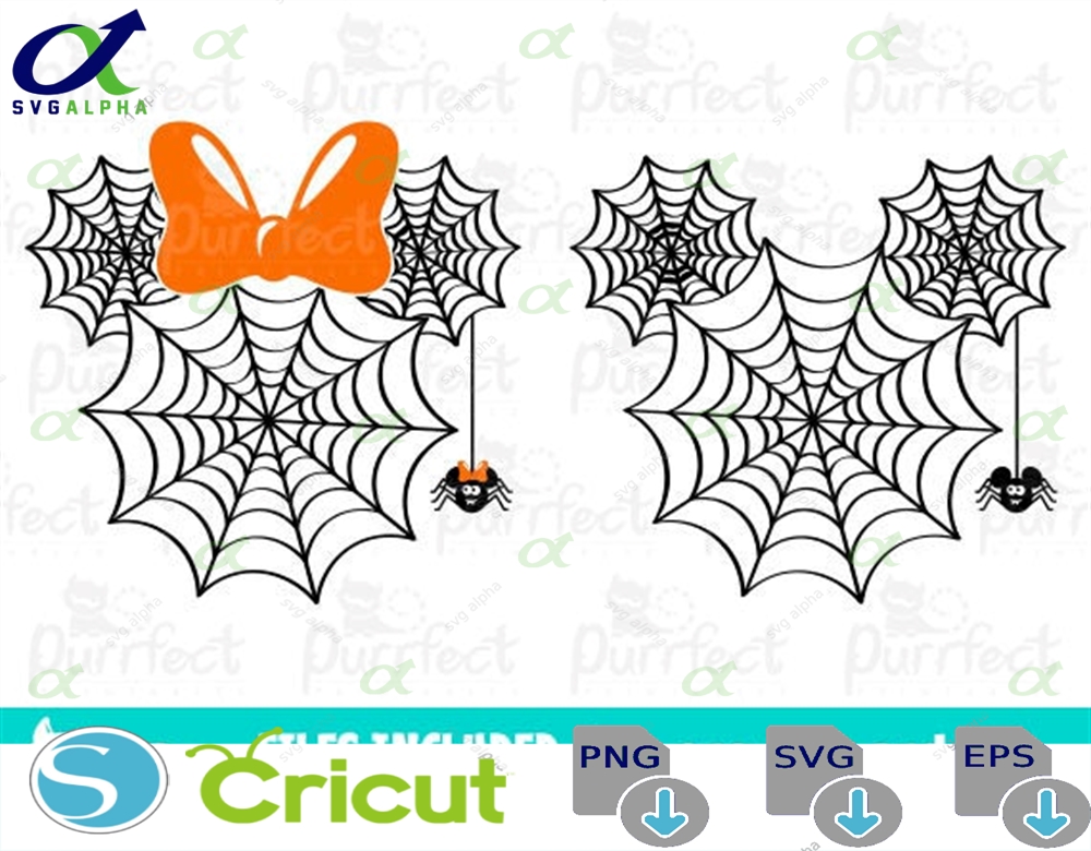 Mouse Spider Web Svg Halloween Digital Cut Files In Dxf Png And Jpg Printable Clipart