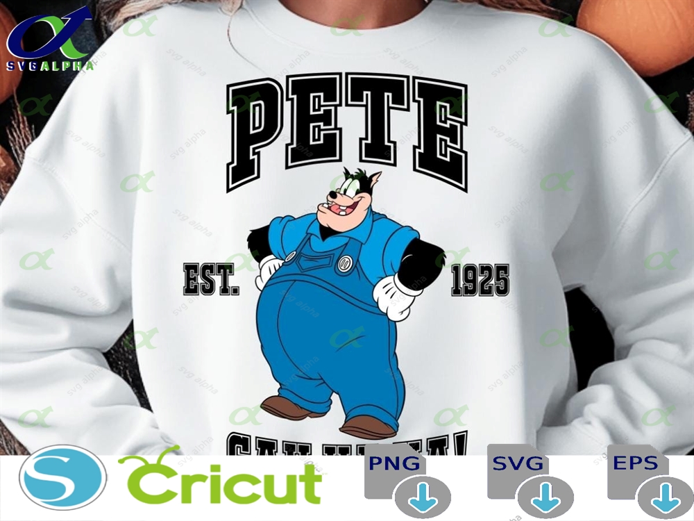 Pete Mickey Villain Sublimation Clipart Mouse Svg Cartoon Villains Image Bunde Clip Digital
