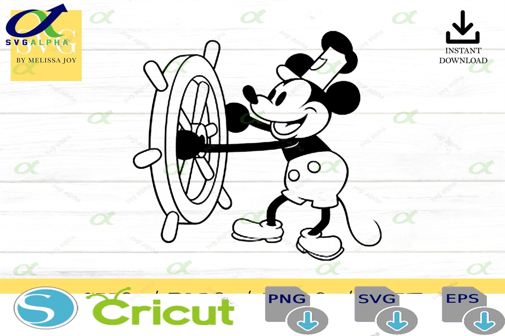 Steamboat Mouse Svg Mickey Png Dxf Jpeg Digital Download Cut File Cricut Silhouette Glowforge