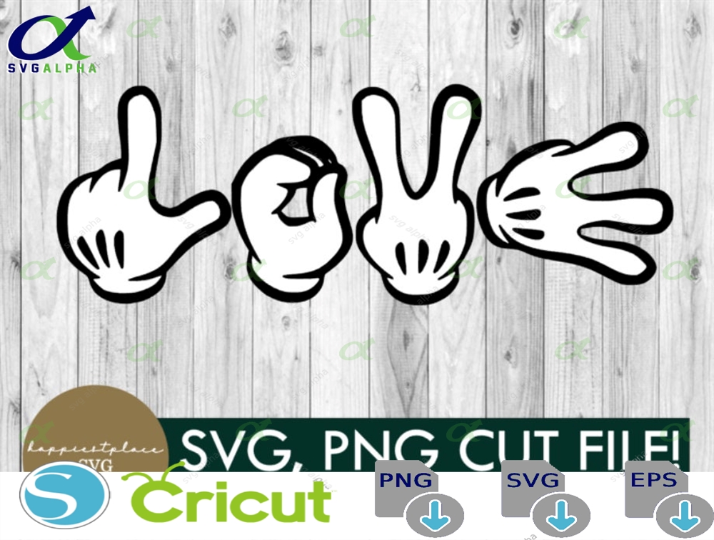 Svg Png Love Mickey Hands Digital Download Vacation Shirt Diy Cricut Family Group Silhouette