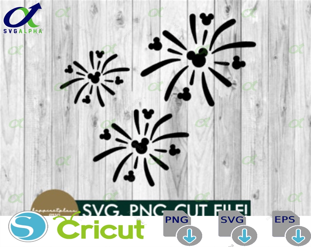Svg Png Mickey Fireworks Print Decal Digital Download Vacation Shirt Diy Cricut Family Group