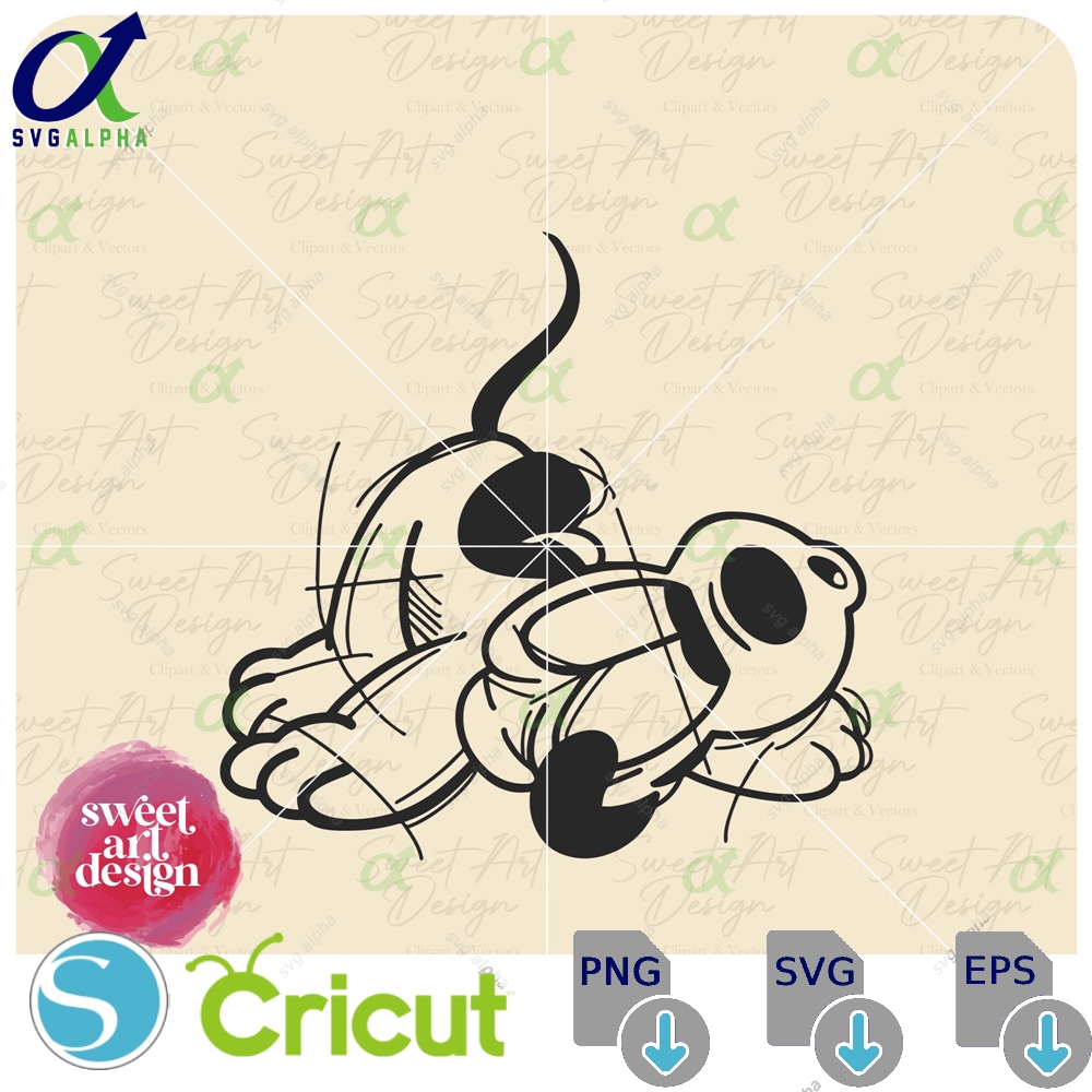 Baby Pluto Sketch Version Svg Family Trip Vacation Customize Gift Vinyl Cut File Pdf Jpg Png Ai Printable Design