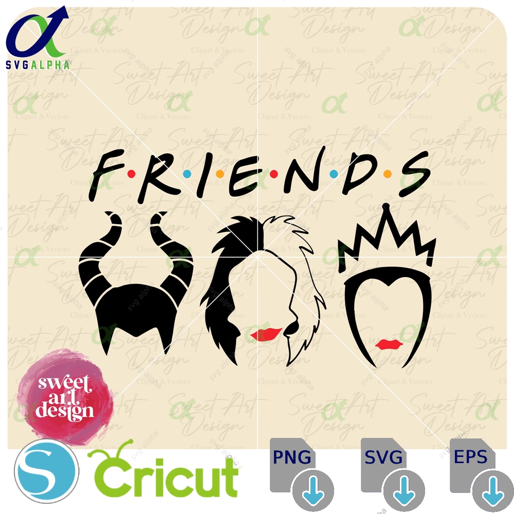 Best Villains Characters Friends Svg Magical Family Trip Customize Gift Vinyl Cut File Pdf Jpg Png Printable Design