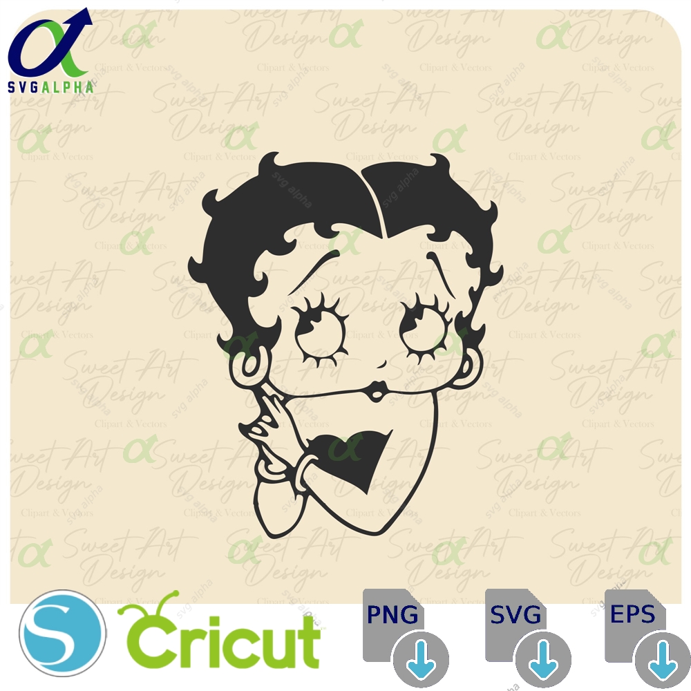 Betty Boop Svg Magical Cartoon Cut File Digital Download