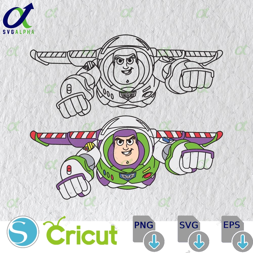 Buzz Svg Cartoon Outline And Png Instant Download