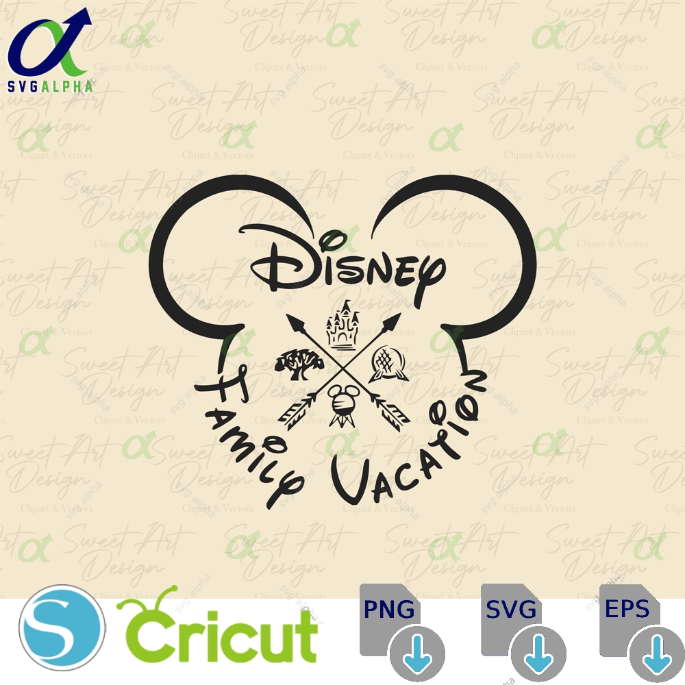 Castle Park Family Vacation Svg Mouse Ears Design Digital Files