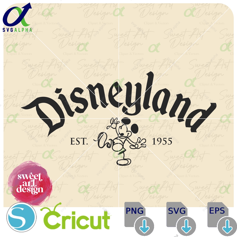 Disneyland Text Svg Customize Family Trip Mouse Gift Vinyl Cut File Pdf Jpg Png Ai Printable Design