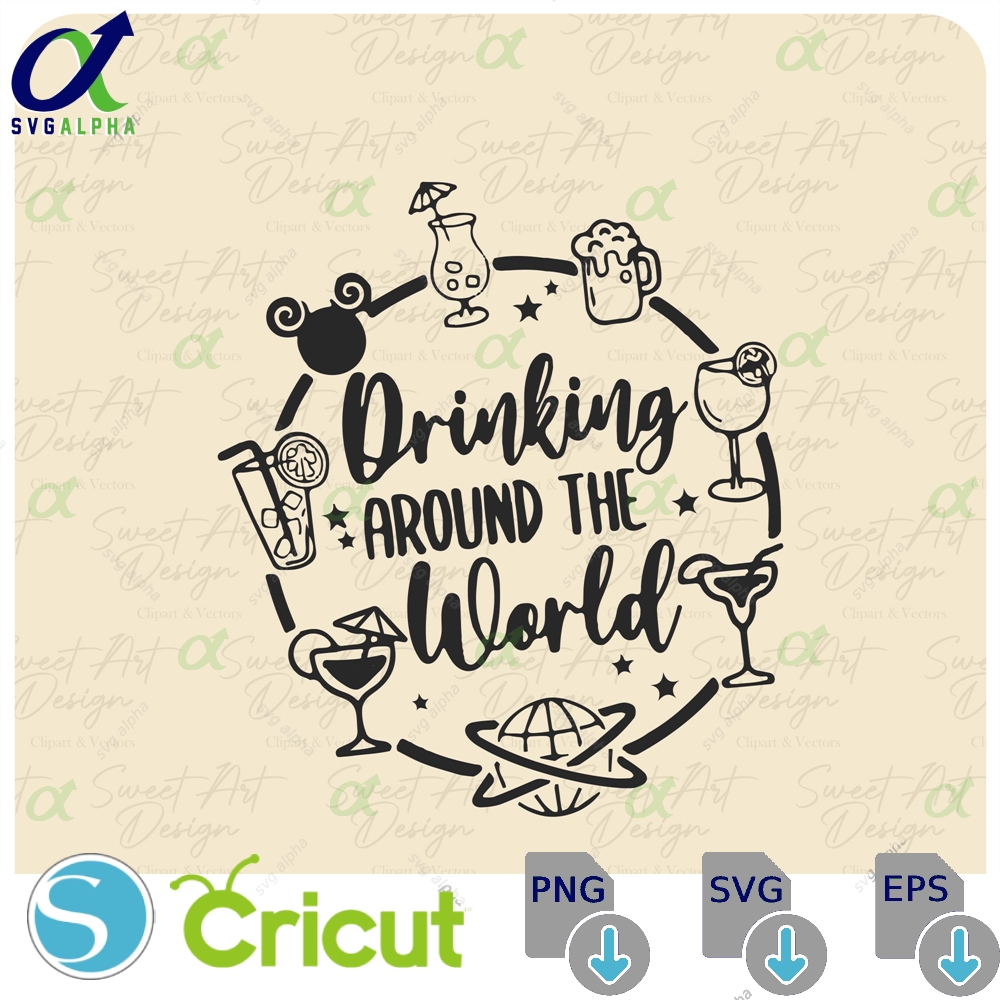 Drinking Around The World Svg Mouse Castle Trip Printable Design Files