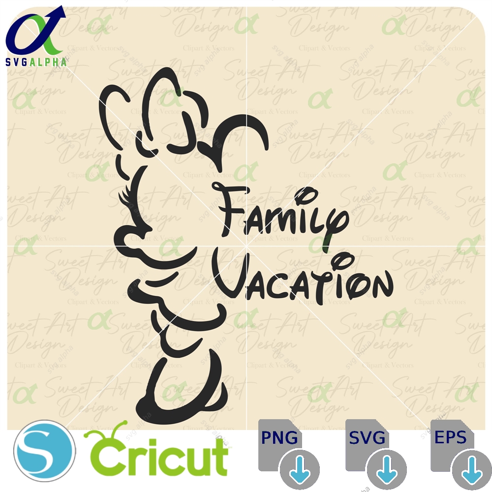 Family Vacation Minnie Version Svg Castle Park Mouse Trip Customize Gift Vinyl Cut File Pdf Png Printable Design