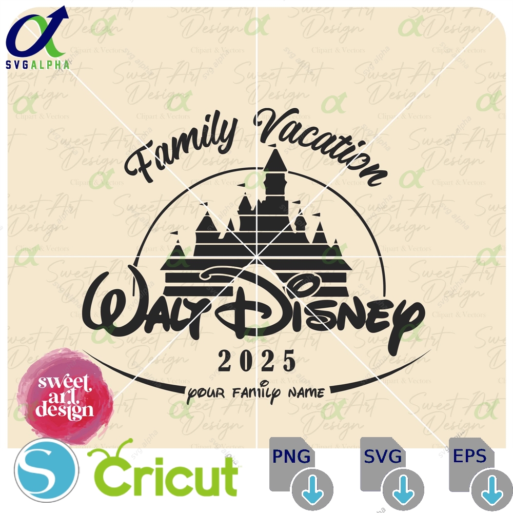 Family Vacation Trip 2025 Svg To The Park With Customize Gift Vinyl Cut File Pdf Jpg Png Ai Printable Design