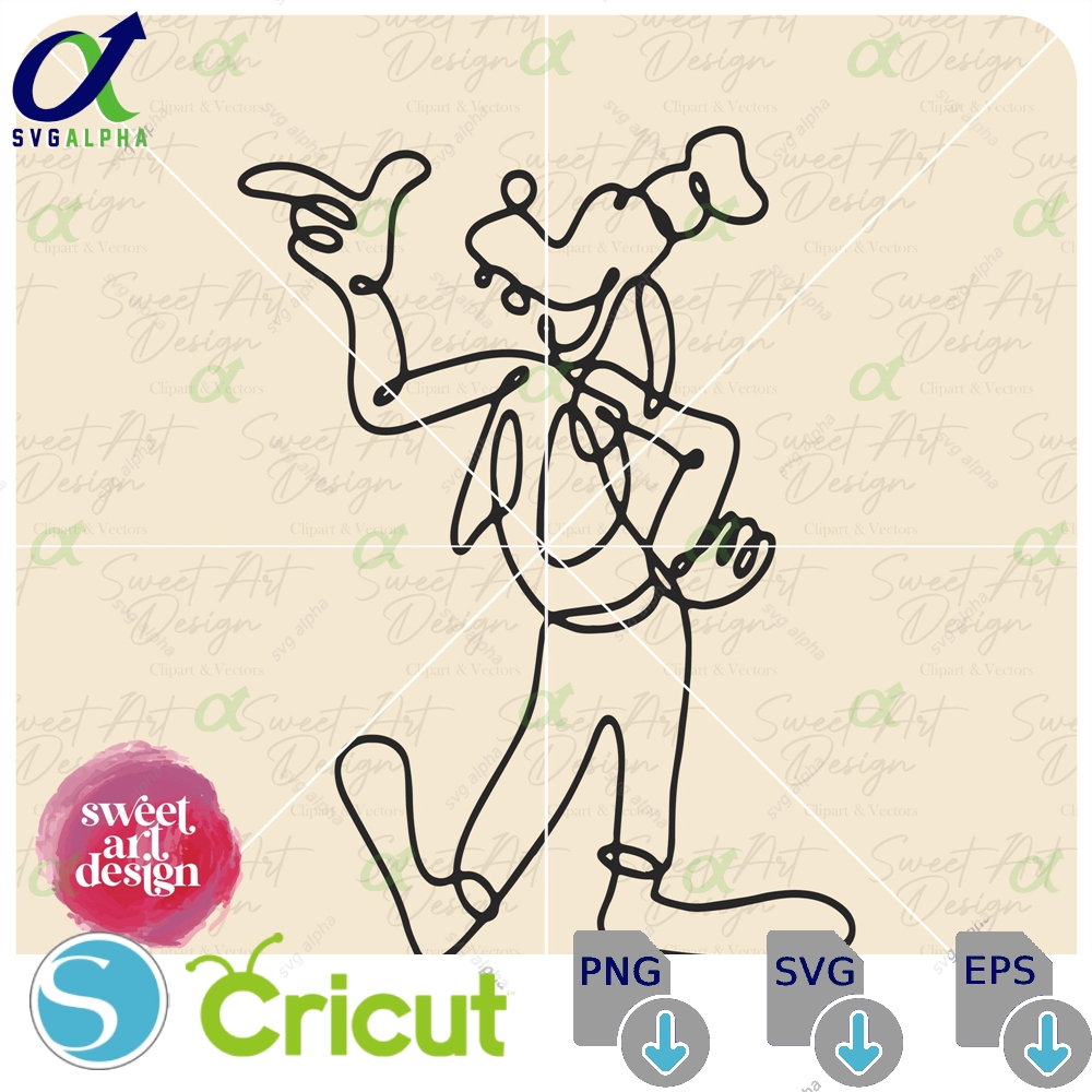 Goofy Oneline Art Svg Mouse Family Trip Customize Gift Vinyl Cut File Pdf Jpg Png Ai Printable Design