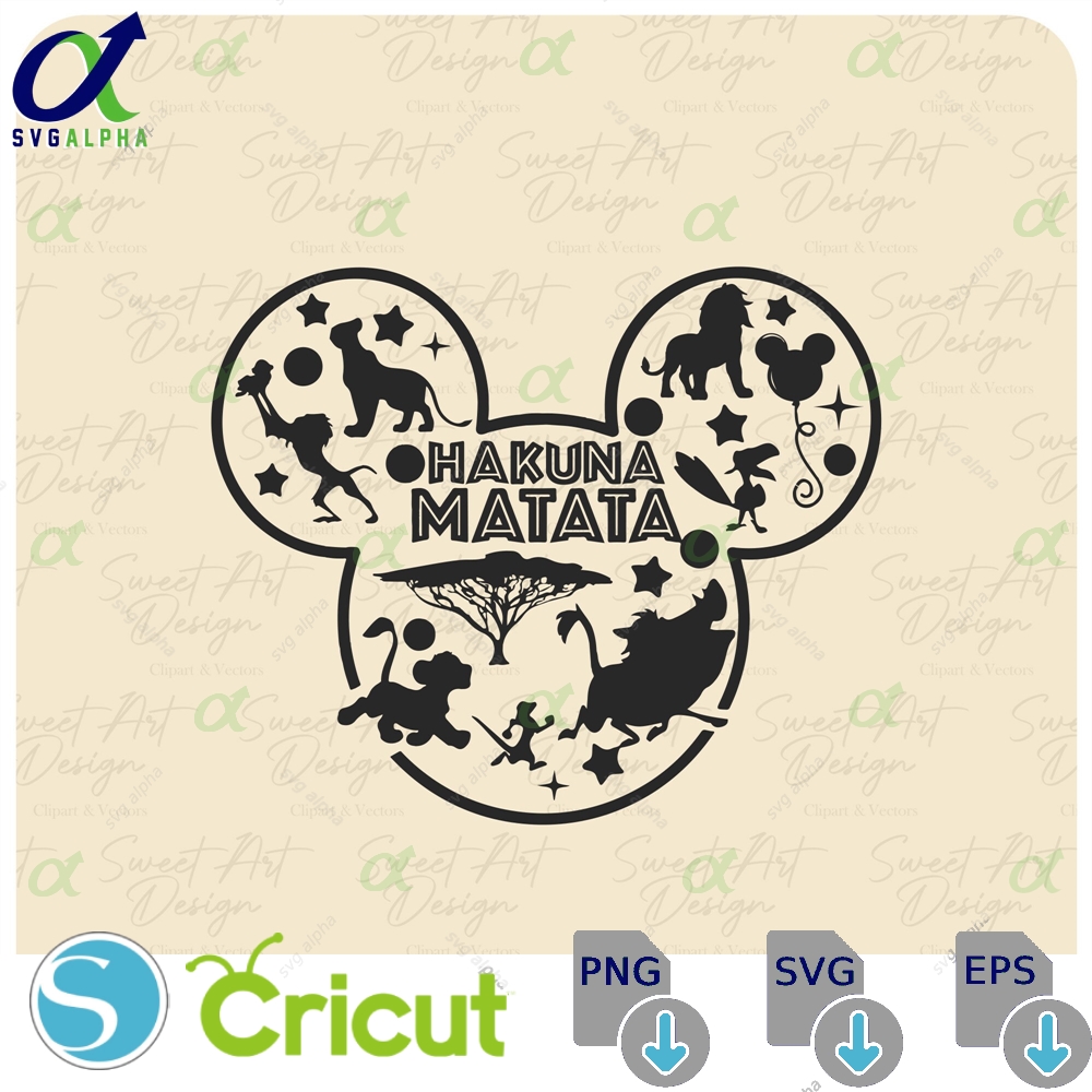 Hakuna Matata Svg Mouse Family Trip Design Digital File