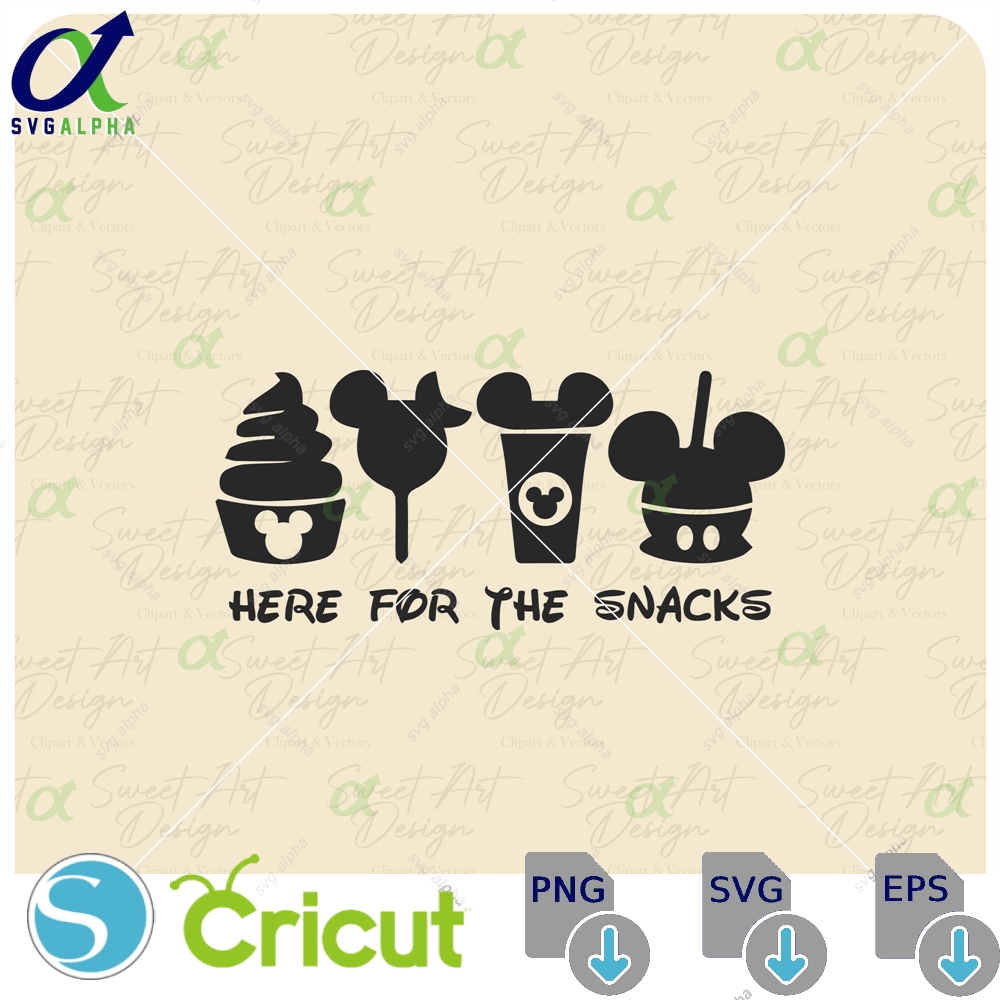 I M Here For The Snacks Svg Mouse Family Trip Customize Gift Vinyl Cut File Pdf Jpg Png Ai Printable Design Files