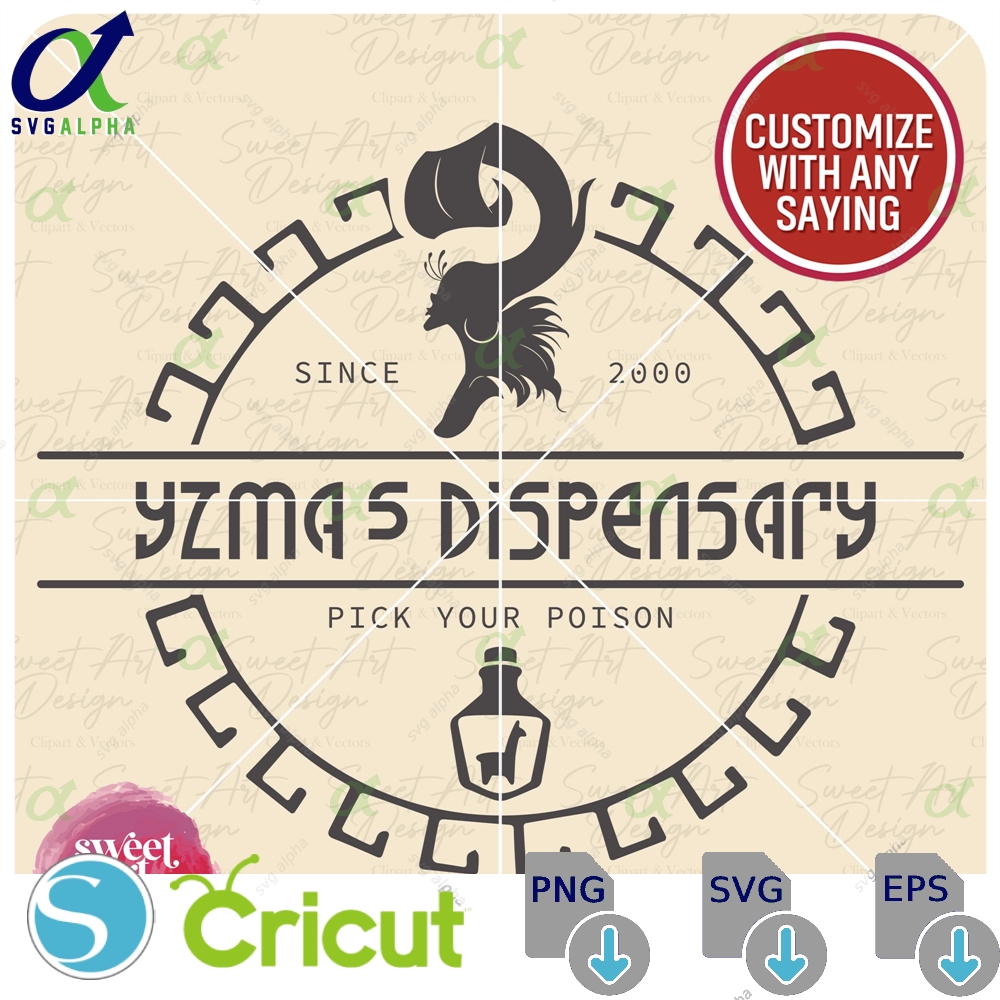 Kuzco S Poison Svg Yzma Dispensary Png The Emperor New Groove Villains Vinyl Cut Files