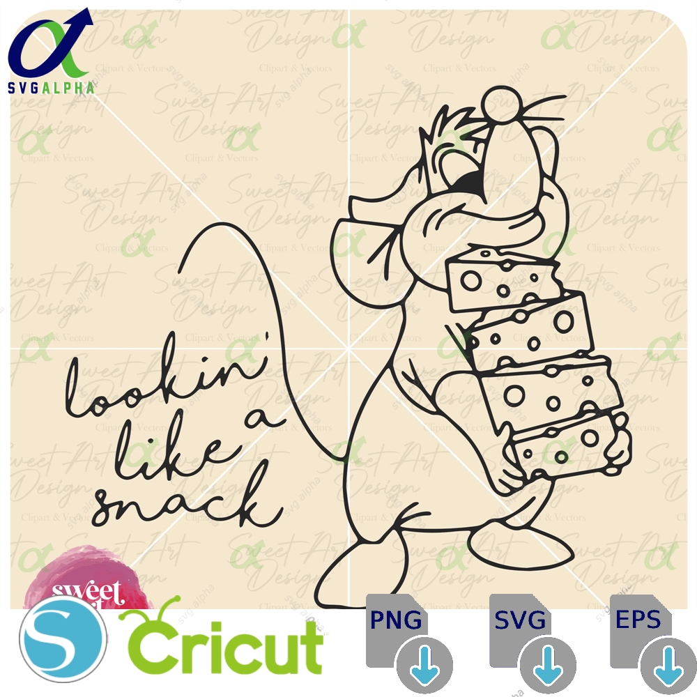Lookin Like A Snack Svg Gus Mouse Png Cinderella Printable File Cut Files