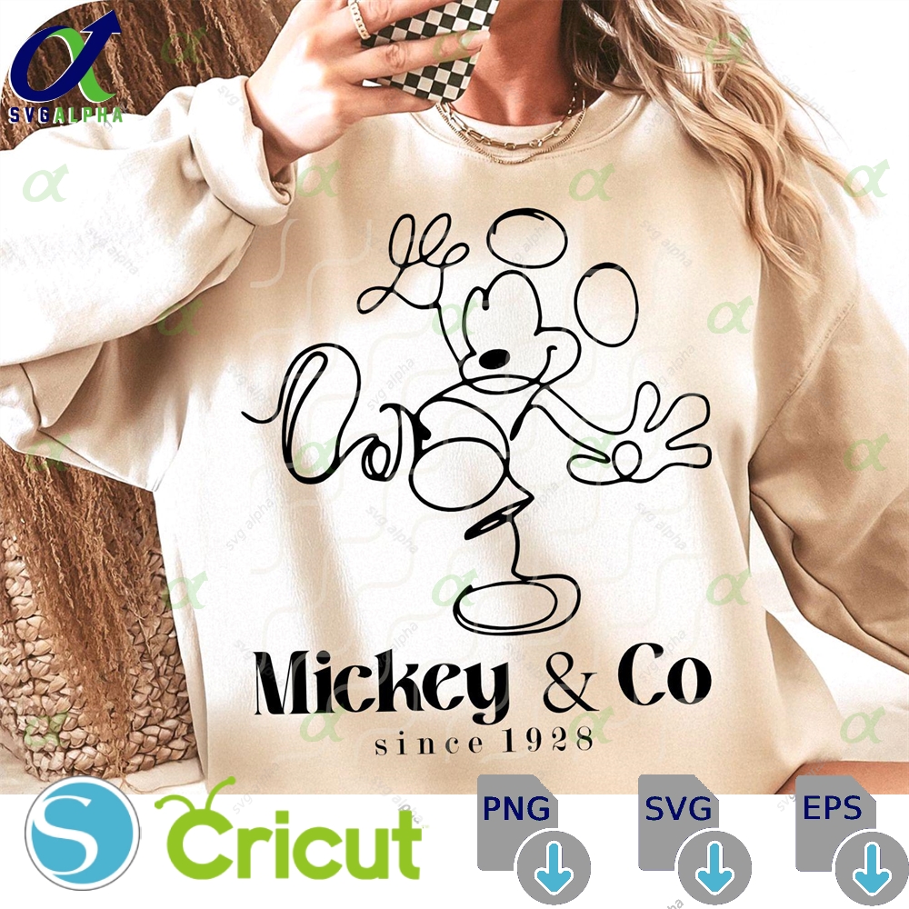 Mickey And Friends Signatures Svg Png Cricut Cut File Digital Download