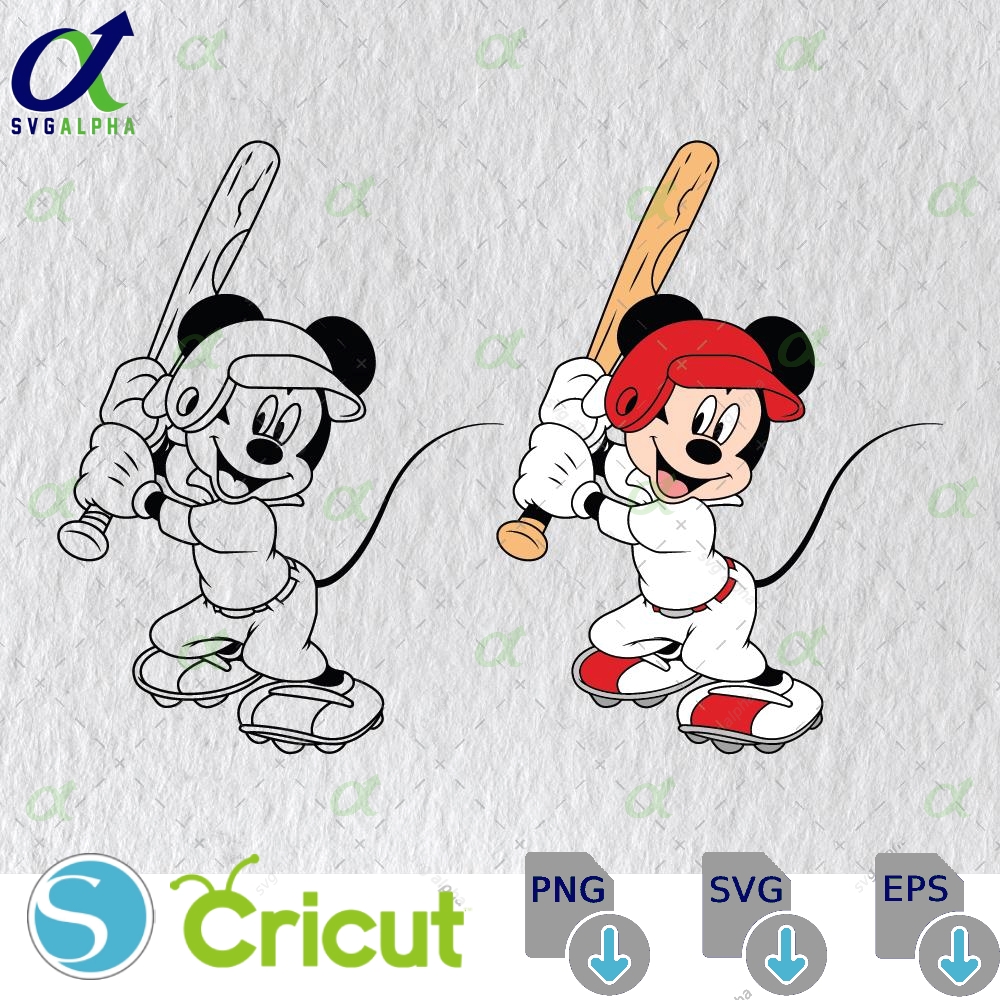 Mickey Baseball Svg Sport And Png Instant Download