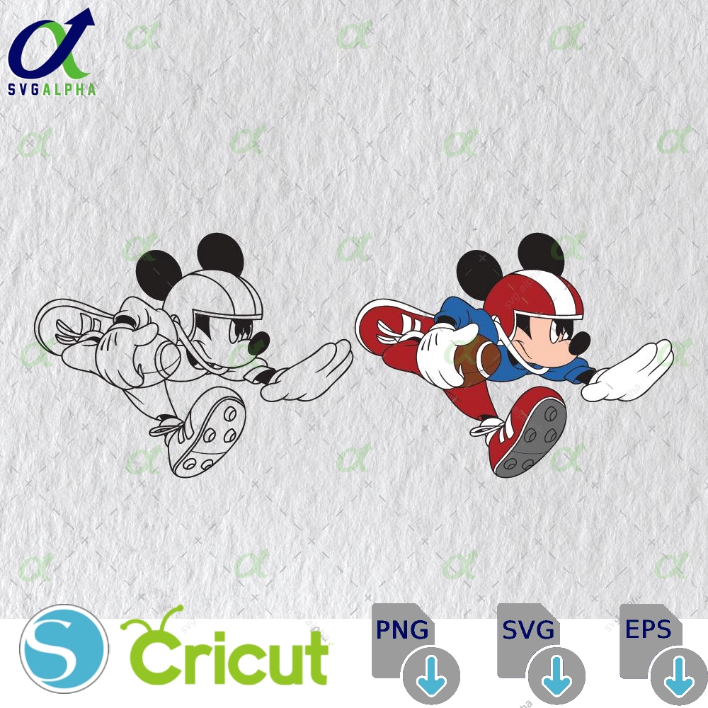 Mickey Football Svg Sports Sport And Png Instant Download File