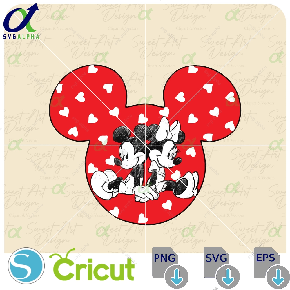 Mickey Minnie Love Svg Mouse Couple Trip Gift Design Digital File
