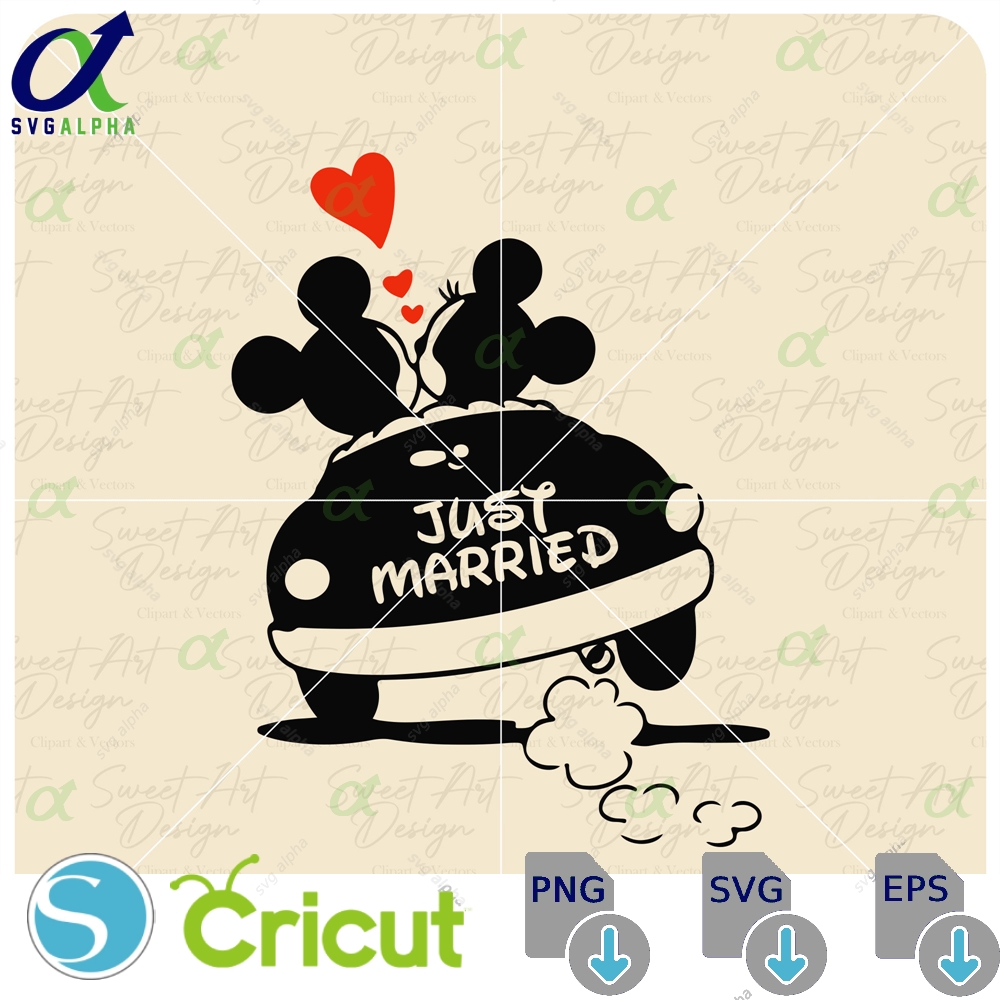 Mickeyy And Minnie Just Married Svg Happy Mouses Family Trip Customize Gift Vinyl Cut File Pdf Png Printable Design