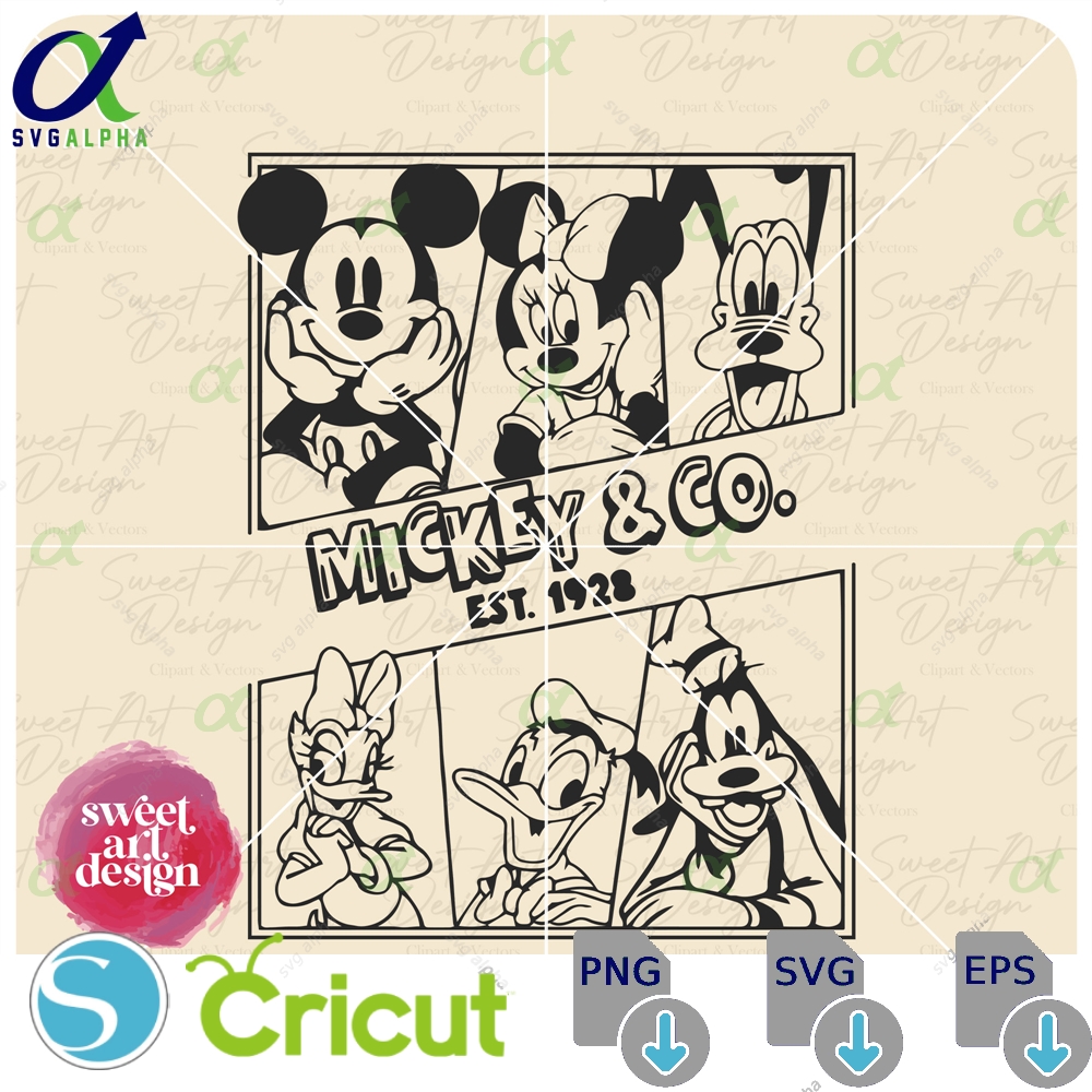 Mickeyy Co Svg Customize Family Trip Disneyy Characters Png Gift Vinyl Cut File Design