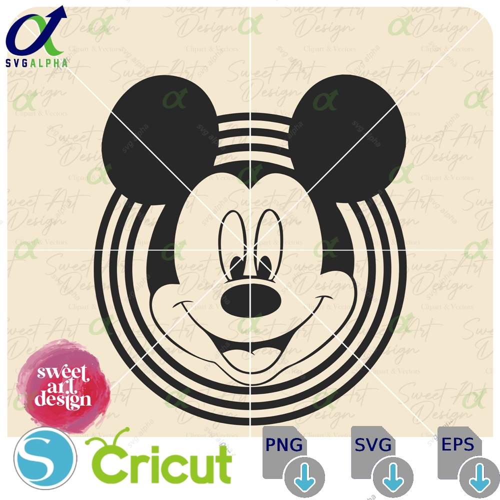Mickeyy Face In Circles Svg Mouse Family Trip Vacation Couple Shirts Customize Gift Vinyl Cut File Png Design