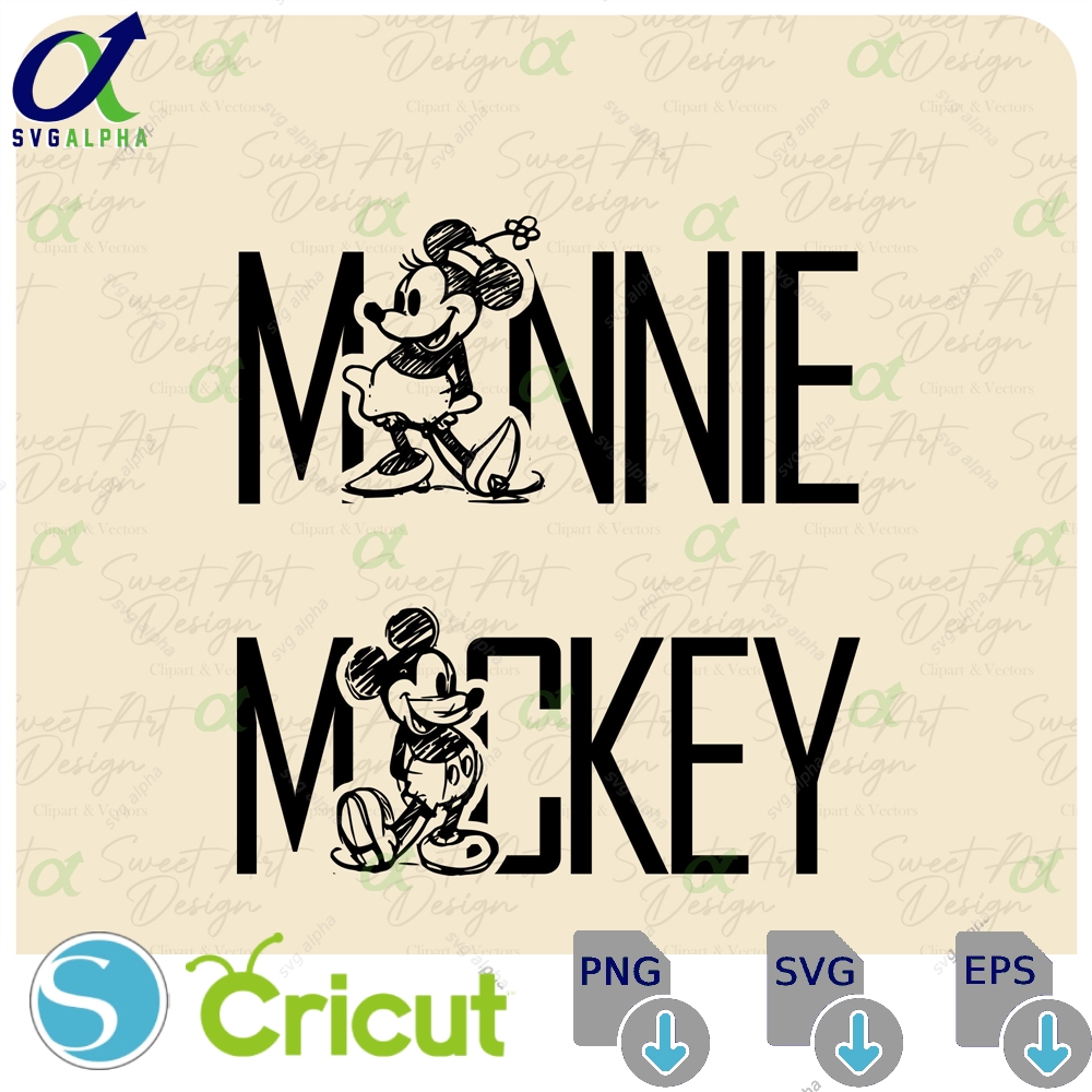 Minnie Mickey Mouse Svg Valentines Day Family Trip Design Digital File