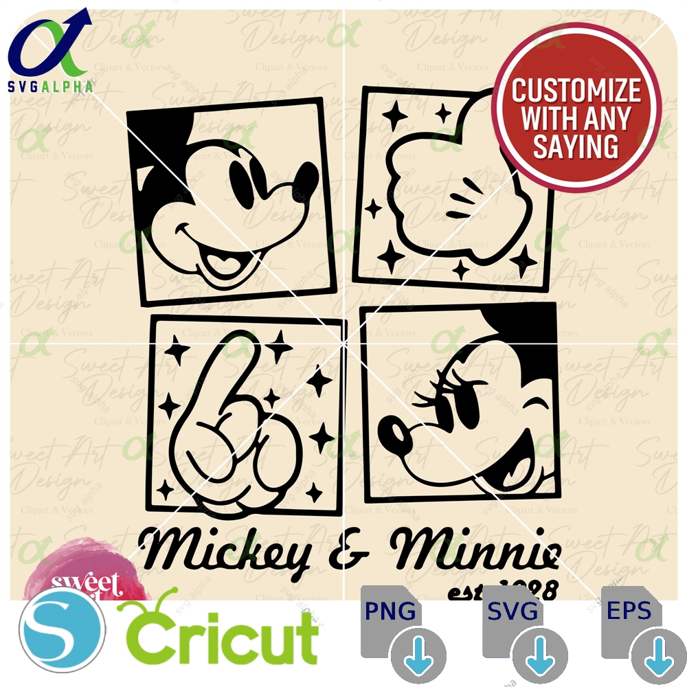 Minnie Mouse Est 1928 Svg Family Trip Vacation Customize Gift Vinyl Cut File Pdf Jpg Png Ai Printable Design