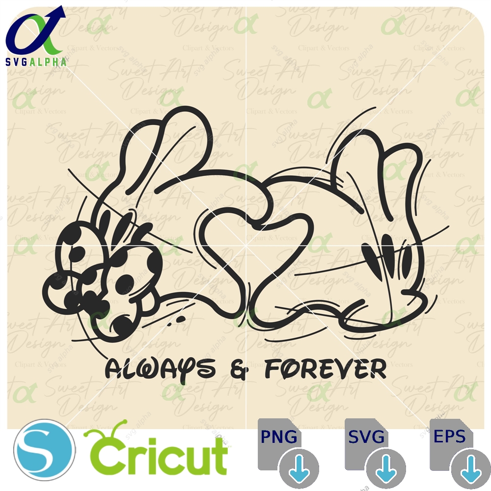 Minnie Mouse Hands Svg Family Trip Vacation Always And Forever Vinyl Cut File Pdf Jpg Png Ai Printable Design