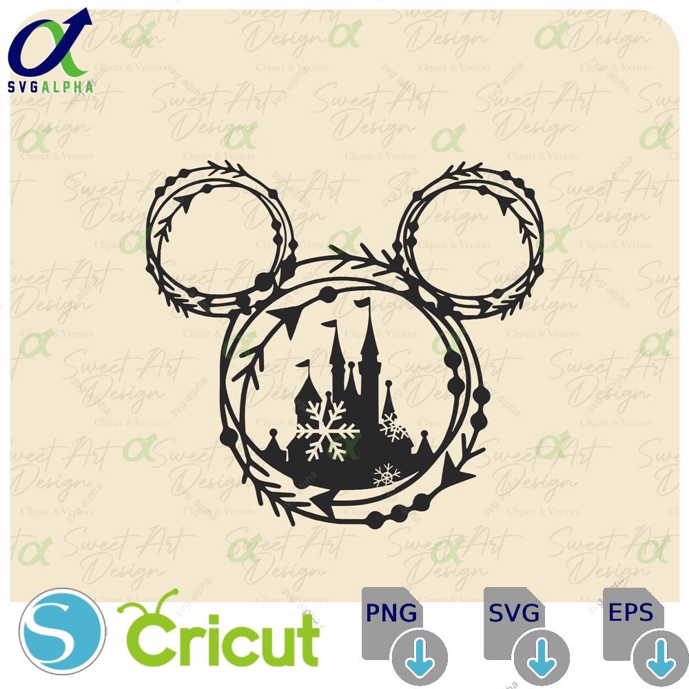 Minniee Christmas Castle Svg Mouse Family Trip Customize Gift Vinyl Cut File Pdf Jpg Png Ai Printable Design Files