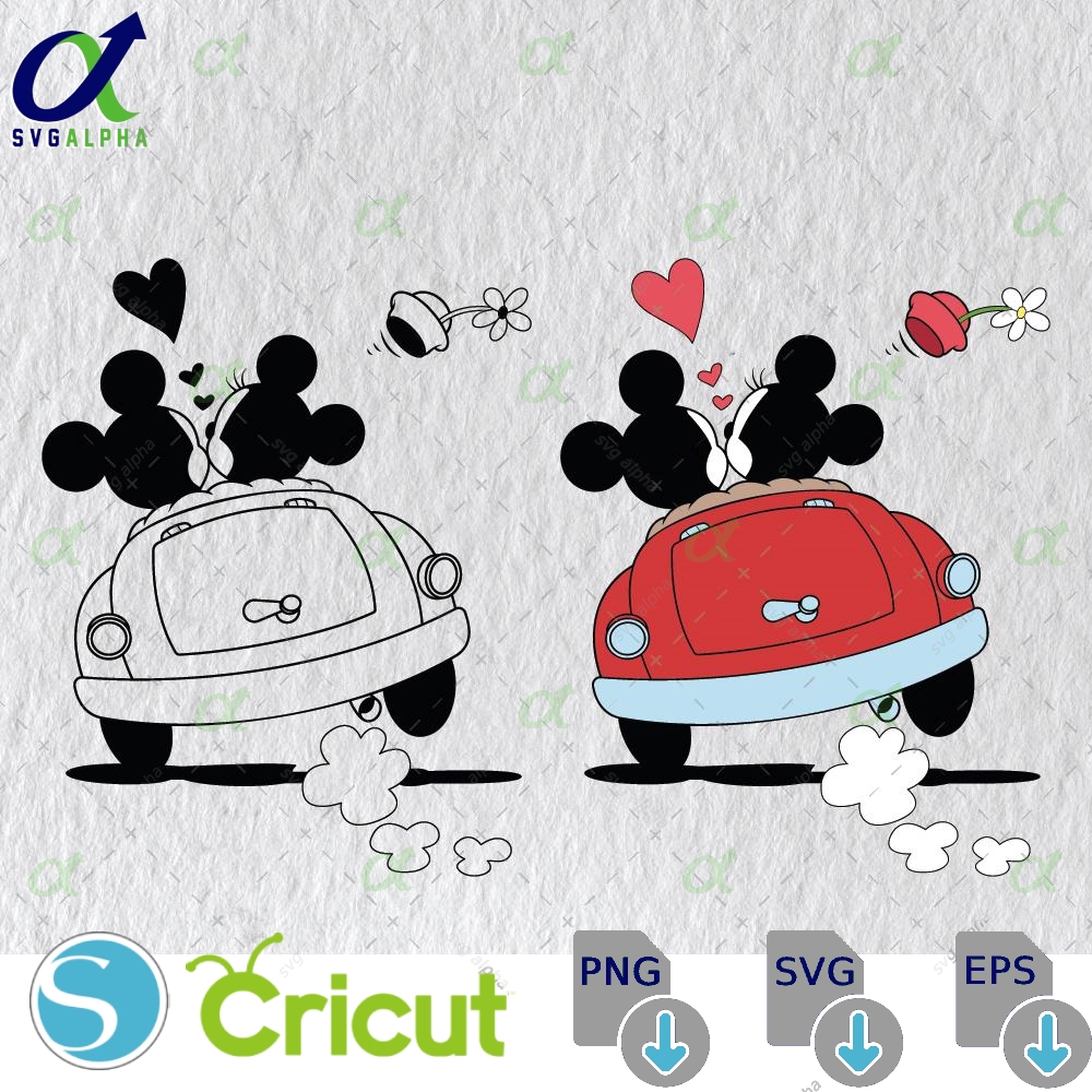 Mouse Classic Car Couple Svg Mickey Minnie Dating Valentine And Png Download File
