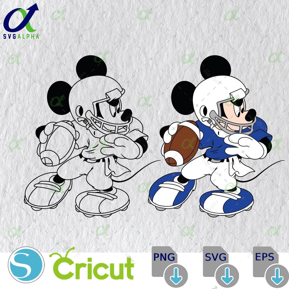 Mouse Football Svg American Sport And Png Instant Download File