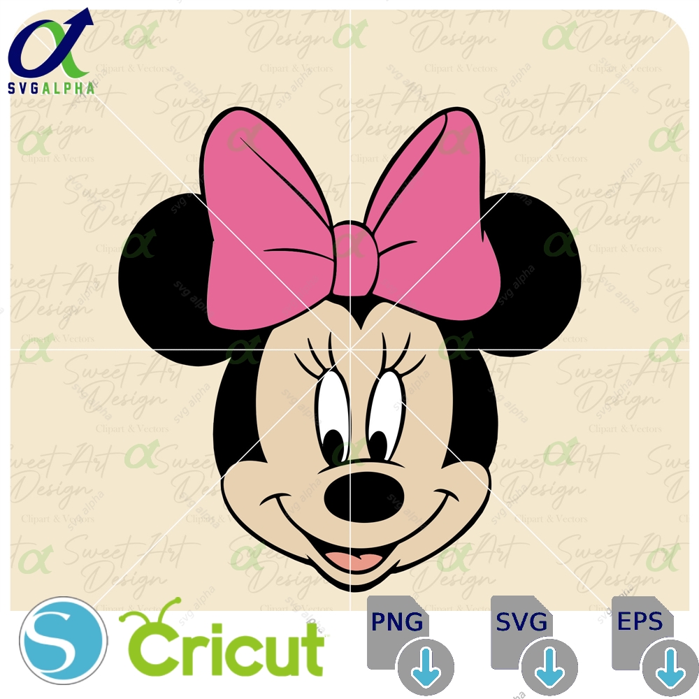 Original Minnie Mouse Lovely Face Svg Family Trip Customize Gift Vinyl Cut File Pdf Jpg Png Ai Design