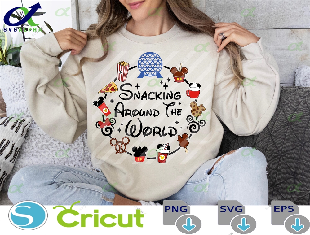 Snacking Around The World Svg Png Food Vacation Design