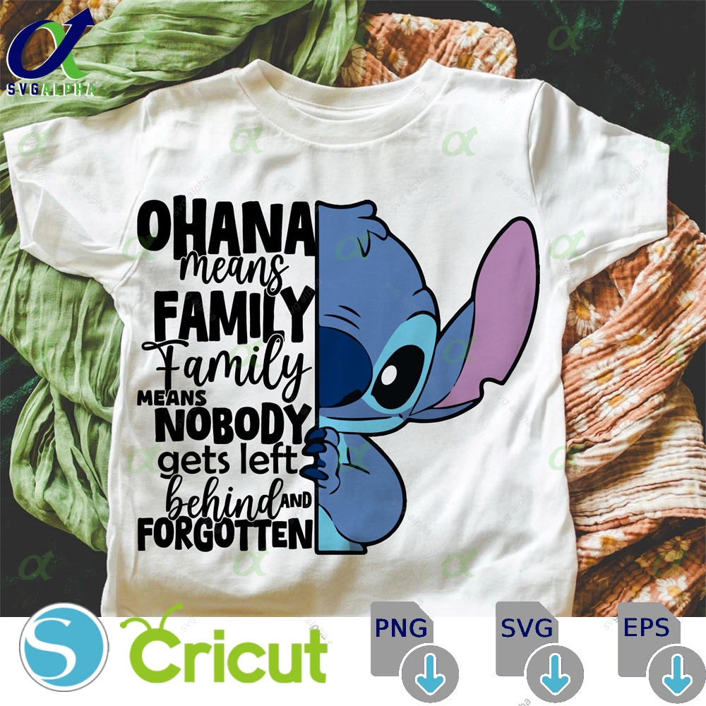 Stitch Ohana Svg Family Design For Cricut Silhouette Digital Download